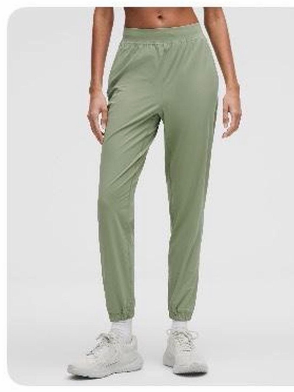 Light Olive Jogger Pants for Women - Breathable Pull-On Style
